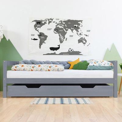 Bed Drawer with Castors - Grey for Bed 80 X 200 Cm