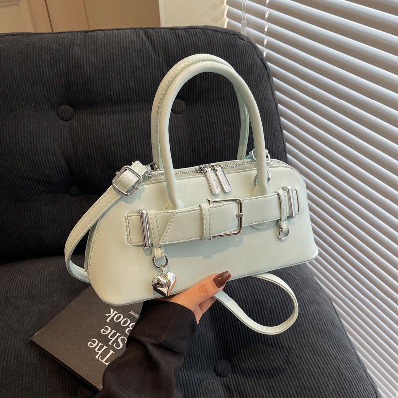 Korean niche women's bags 2025 spring and summer new fashionable versatile belt buckle horizontal small bag lazy commuter women's bags