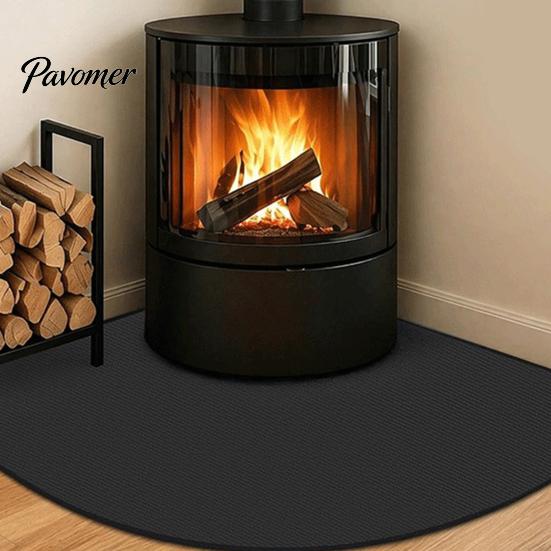 Outdoor Firepit Base Fireproof Fireplace Mat, Three Layer Flame Resistant Rug for Wood Protective Pad Carpets Stove, Hearth Heat Floor Mat Indoor