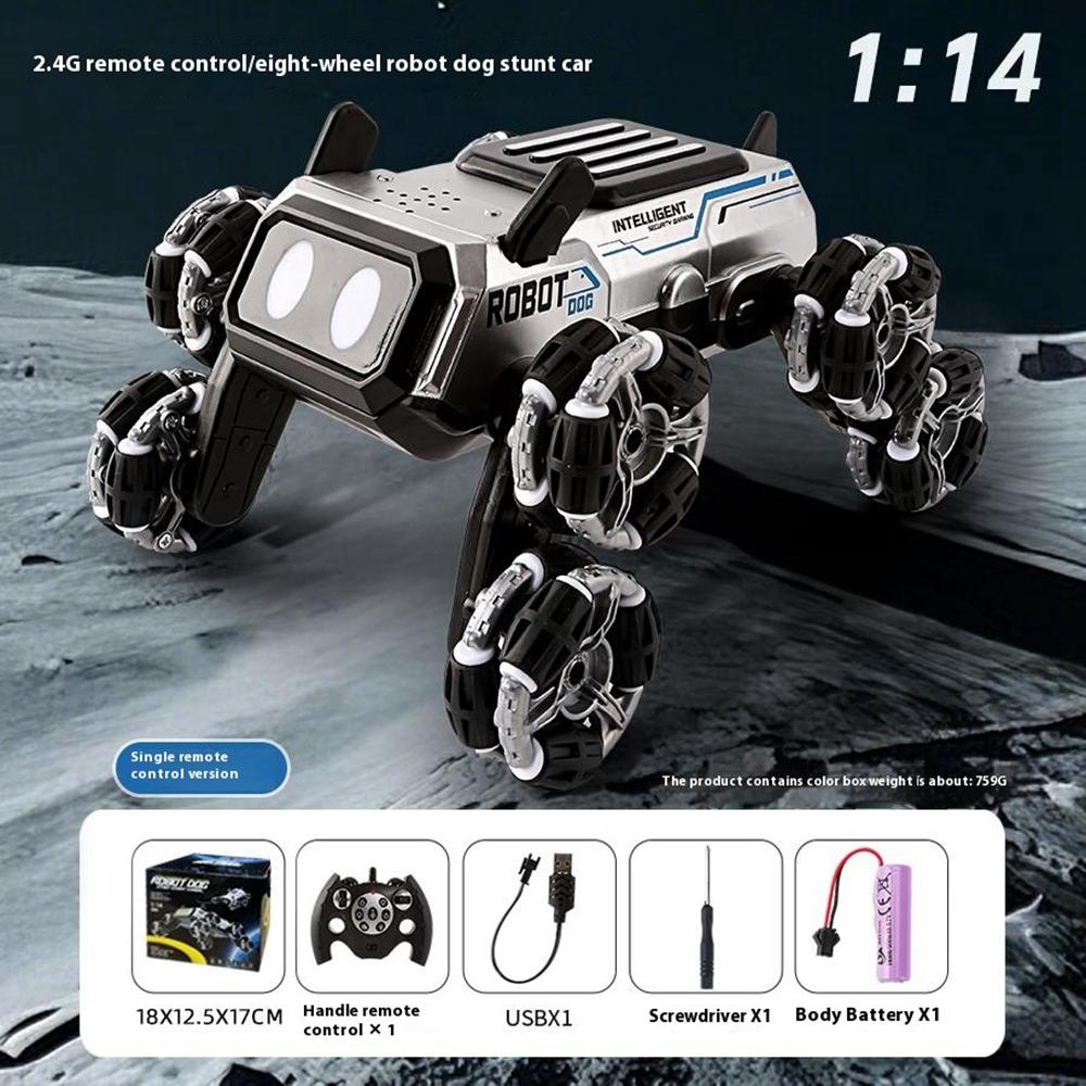 

YL-120 2.4G RC Car 8-Wheel Robot Dog Stunt Vehicle Climbing Deformation Drift Remote Control Toy Type A
