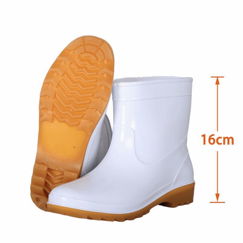 Food Special Rain Shoes White Low Medium and High Tube Thickened Beef Tendon Sole Waterproof, Non-slip, Oil-resistant, Wear-resistant, Acid and Alkal