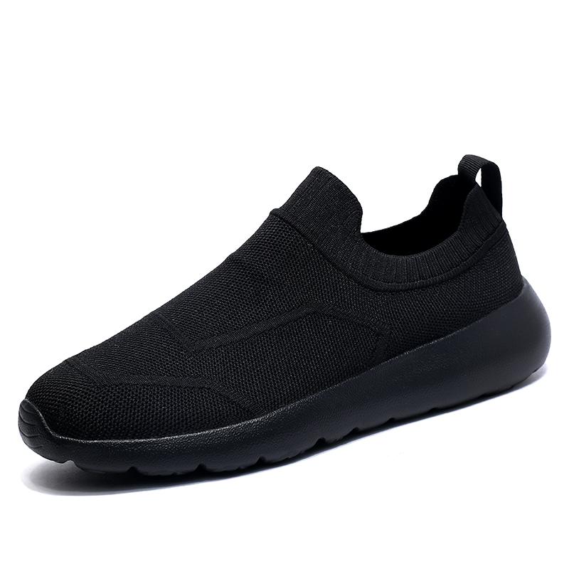 Fashion Outdoor Men Casual Canvas Shoes Lightweight Summer Mesh Shoes Breathable Slip on Flats Breathable Men Walking Shoes Soft Loafers