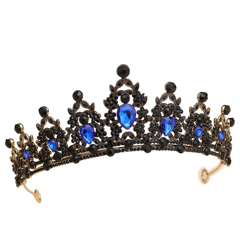 Wedding and Birthday Headband Leaf Inlaid with Rhinestone Crystals Colorful Princess Bridal Accessories