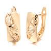 

Fashion personalized small earrings, smooth hollow carved floral temperament earrings, accessories