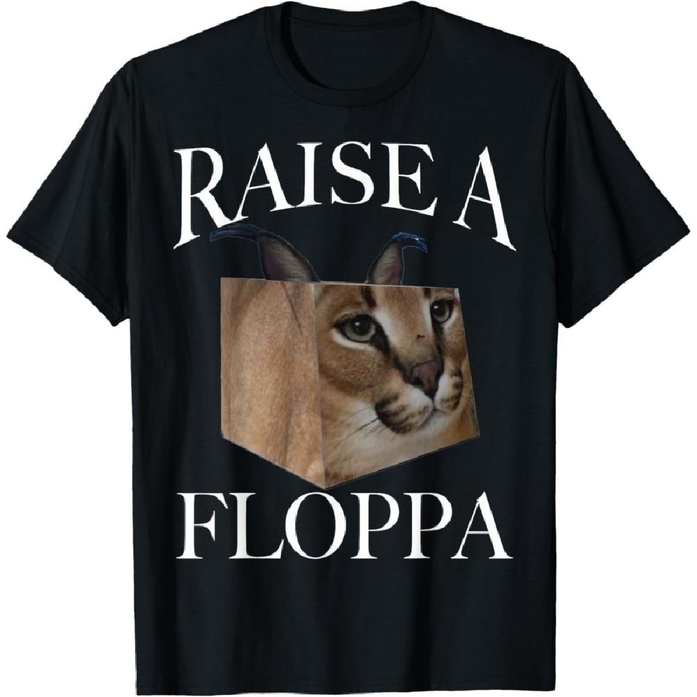 

Big Floppa Caracal Cat Meme Raise A Floppa T-Shirt(1) XXXXXL чорний