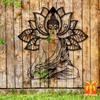 Yoga Meditation Lotus Metal Wall Art for Living Room Bedroom Balcony