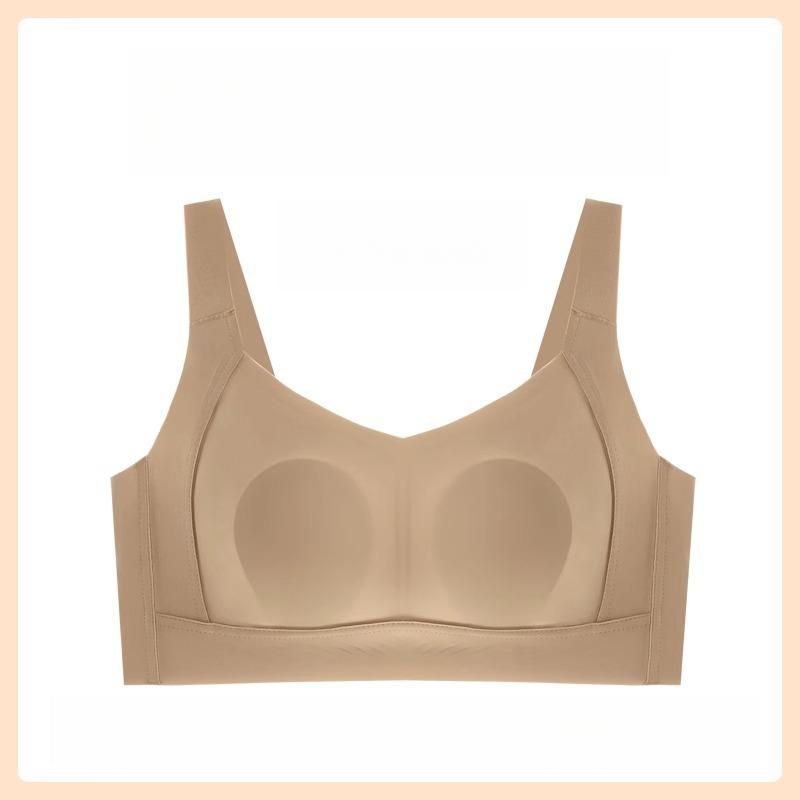 Large Size Seamless Bra for Women Slim Gathered Without Steel Rings Soft Support Bra Anti Sagging Adjustable Bra
