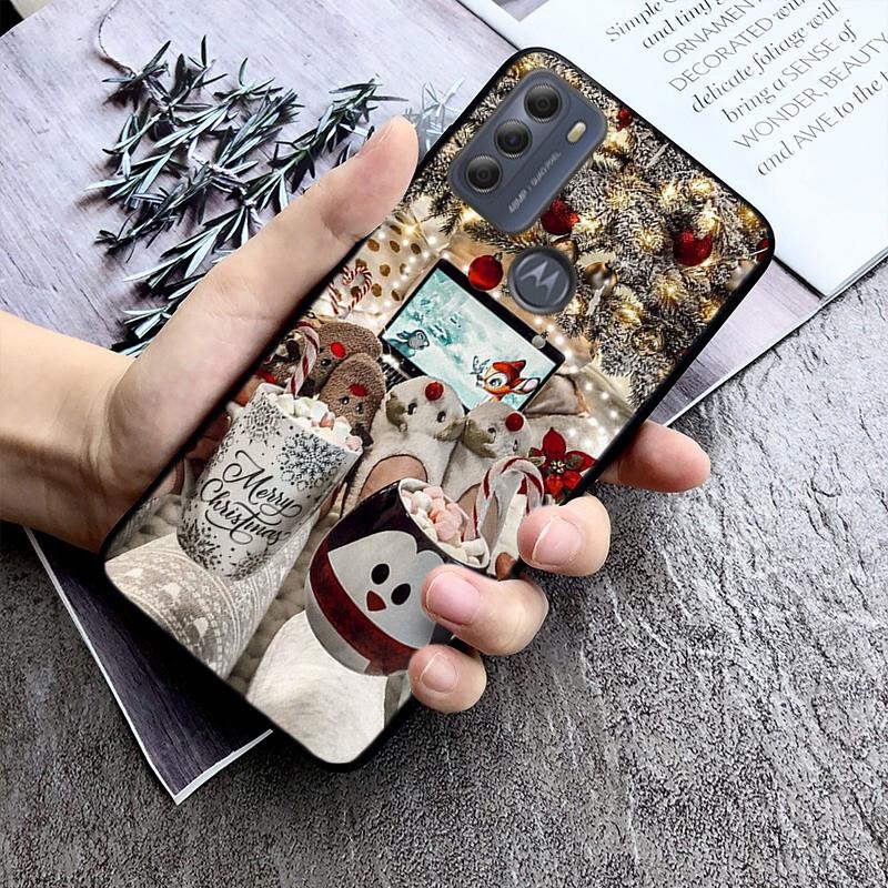 Etui na telefon dla dziewczynki z motywem świątecznym do Moto G84 G23 G24 G31 G32 G41 G51 G52 G53 G54 G71 G82 G42 G62 G200 G Play G Stylus