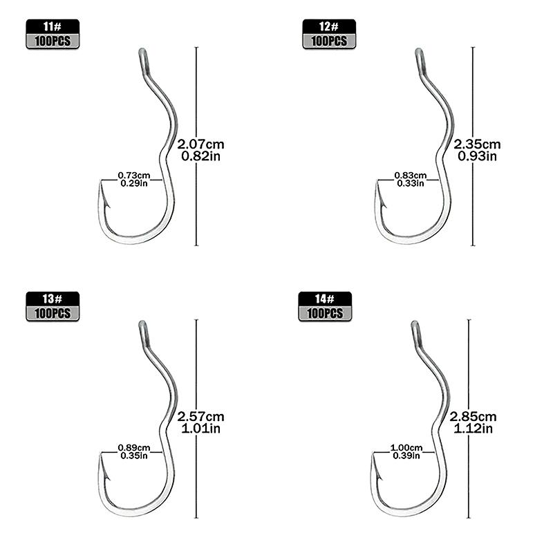 50Pcs Premium Fishing Hooks - Barbed Design For Anti-Slip & Secure Fish Grip | Reliable For Freshwater And Saltwater Hunting