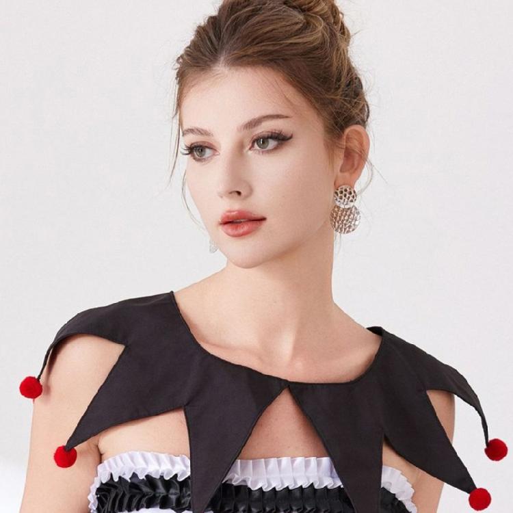 Christmas Clown Costume Collar Decorative Collar with Pointed Design for Women Stage Perfomrances and Festival Event