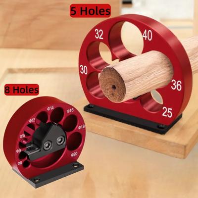 1Pc New 5-Hole Design Adjustable Dowel Maker Jig Dowel Cutter, Electric Drill Milling Cylindrical Woodworking Tool