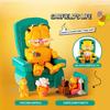 Garfield Building Blocks Sitting Sofa Cat Model Bricks Classic Anime Scene Educational DIY Toys Desktop Decoration Holiday Gift