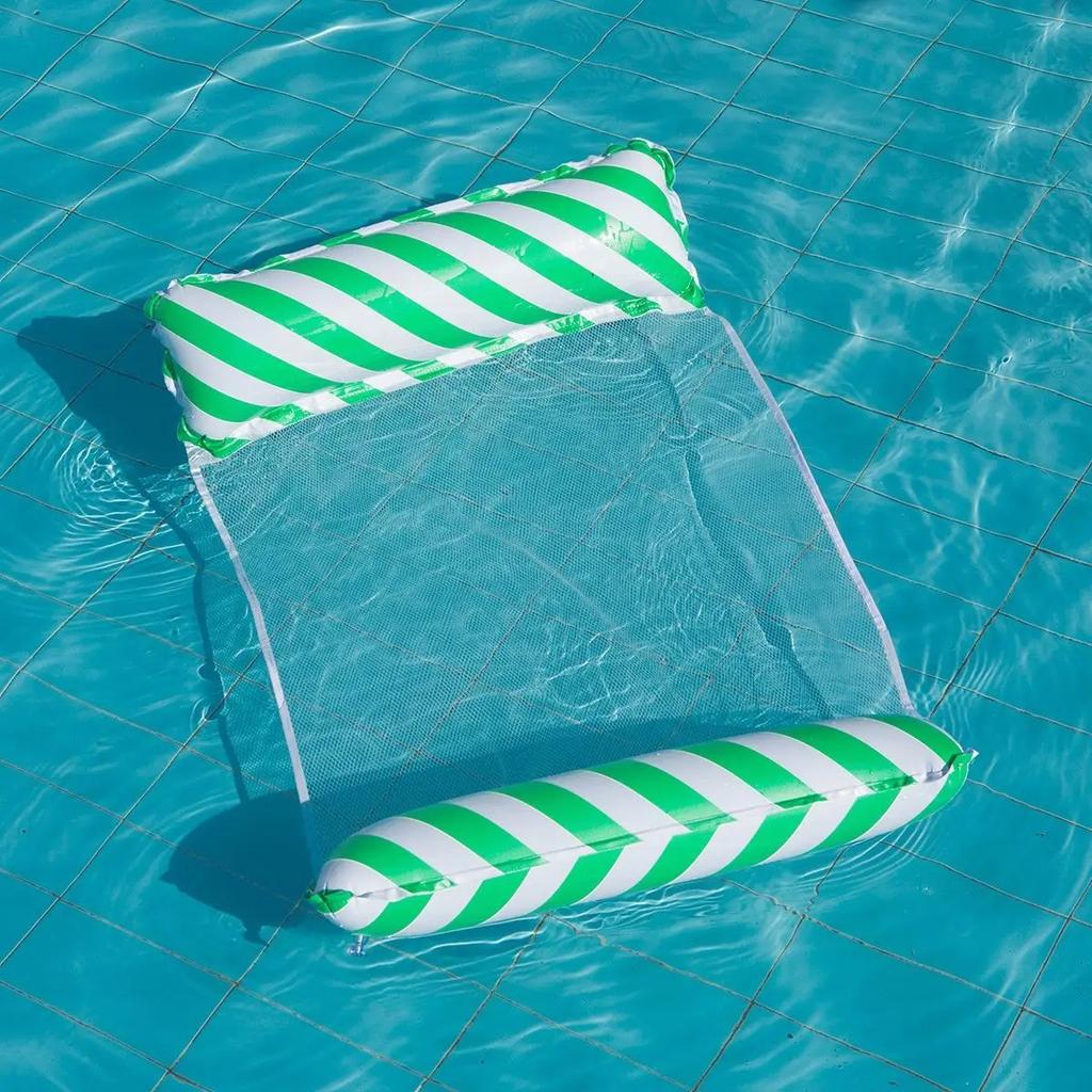 Sommer Faltbare Wasserhängematte Schwimmbad Aufblasbare Luftmatratze zum Schwimmen Strandliege Schwimmende Schlafenliege Stuhl