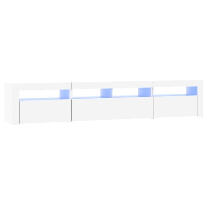 VidaXL Meuble TV avec Lumières LED Centre de Divertissement Rangement Meuble Média Meuble de Salon Salle de Séjour Maison 3152730