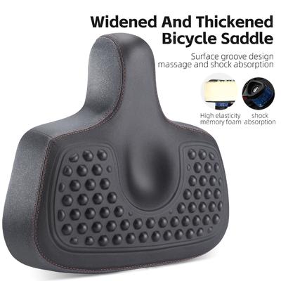 Verdickter und breiterer, hochelastischer Fahrradsattel, weiches, wasserdichtes PU-Pad, Rennradsitze, Komfort