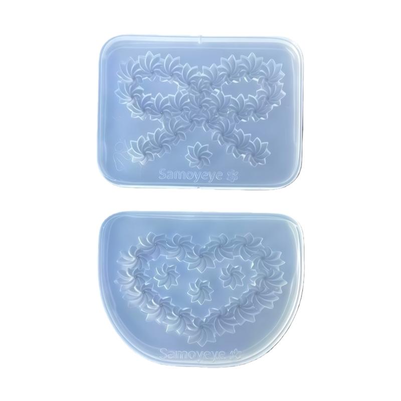Silicone Crafting Mold Heart Bowknot Shape Suitable for Making Unique Jewelry Accessories Keychains and Decorative Items
