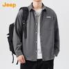 JEEP Men's American Style Loose Fit Long Sleeve Shirt
