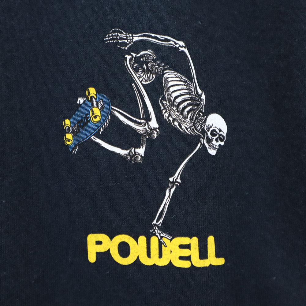 POWELL Classic Back print Short sleeve T-shirt S Navy Men's Used