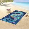 Asciugamano da Spiaggia con Stampa Mandala Cavalluccio Marino Estetico – Microfibra Morbida, Asciugatura Rapida, Maxi Formato – Decorazione Stanza Boho – Colorato Asciugamano da Spiaggia Marino