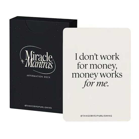 Set Miracle Mantras Affirmation Card 60 Daily Positive Affirmation Deck