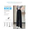 Plus-Size Ice Silk Wide-Leg Black Suit Pants for Women, Summer Thin Style, 2026 New Model, Slimming and Drapey Casual Pants