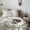 French Style Retro Printed Bedding Rural Style Duvet Cover Solid Color Dust-proof and Easy To Clean Mattress Protective Covers Envelope Pillowcase