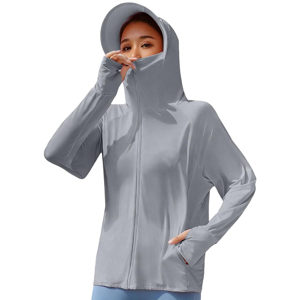 Women's Ice Silk UV Thin Breathable Loose-fitting Cycling Sun Clothing