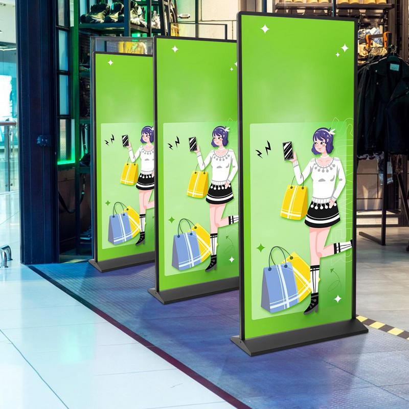 Poster Sign Stand Large Metal Board Holder Double-Sided Poster Banner Stand Sign Holder for Mall Supermarket Trade Advertising