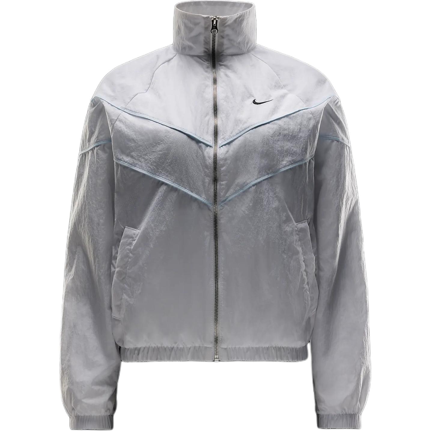 Nike Windrunner Loose Fit UV Protection Zipper Outdoor Casual Sports Jacket Women Jacket White FV6304-100 XS