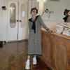 Early Autumn 2026 New Striped Loose and Thin Hooded Knitted Medium and Long Skirt Lazy Style Casual Dress Women