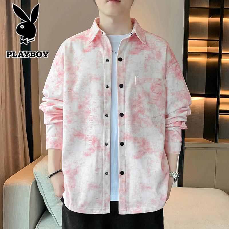 PLAYBOY Men's Durable Breathable Long Sleeve Casual Shirt