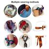 4cm* 95cm Woman Thin Imitation Silk Scarf Long Hair Strip Headband Neckerchief Fashion Bag Handle Ribbon Scarf Female Tie