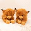 Highland Bull Plush Toy Soft Stuffed Animal Doll Gifts Prone Position Kawaii Cattle Hugging Pillow Sofa Cushion For Home Decors