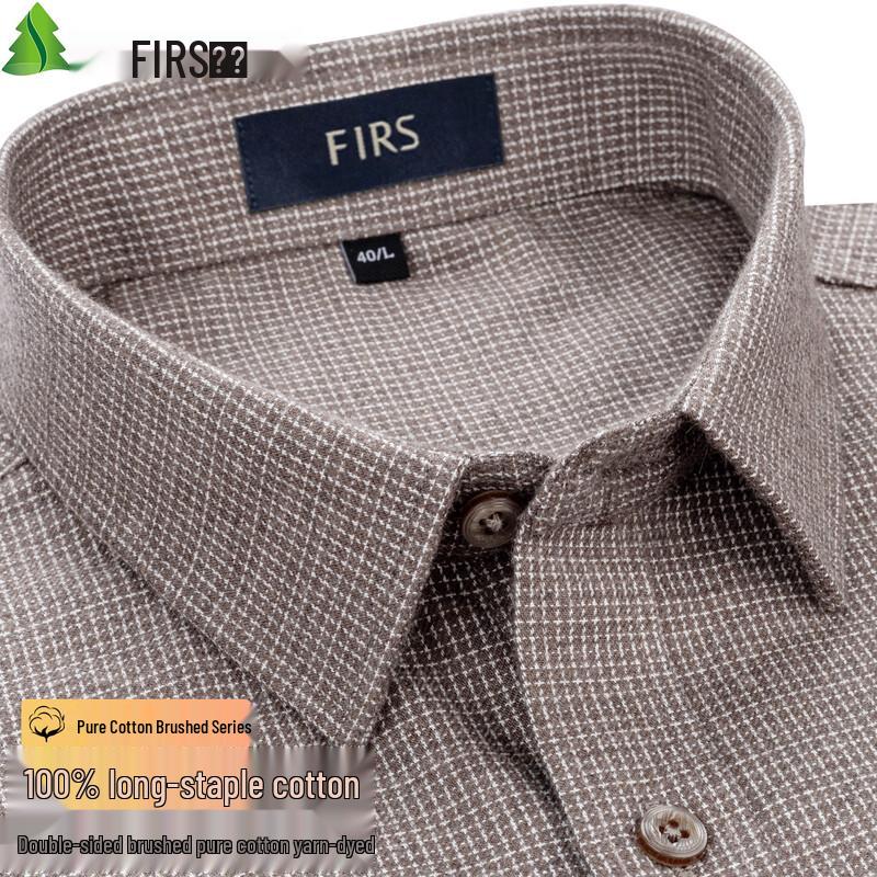 FIRS Men's Double-Sided Brushed Flannel Shirt