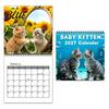Decorative Wall Decor for Office Kittens 2027 Calendar Cute Baby Square Monthly Spiral Coated Paper Planning Calendar Binding 12 Month Hanging