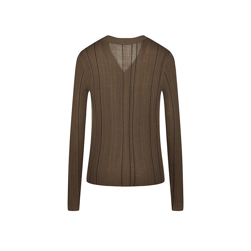 LESS Women's Slim-Fit Mid-Length Long-Sleeve Cardigan