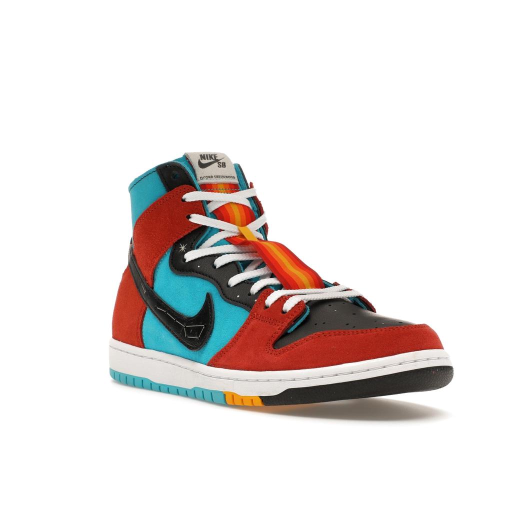 Nike Diorr Greenwood x Dunk High SB Navajo Arts Unisex Sneakers Multi-Color Turquoise-Blue Black FQ1775-400