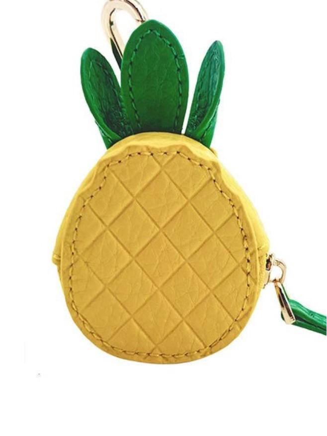 Damen Mode Erdbeere Mini Leder Geldbörse Schlüsselanhänger & Taschenanhänger