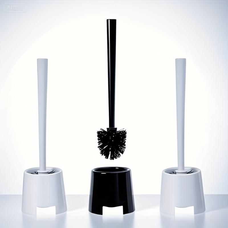 1pc Toilet Brush and Holder Set - Long Handle Bathroom Flexible Deep Cleaning Brush,  Portable Toilet Brush with Holder