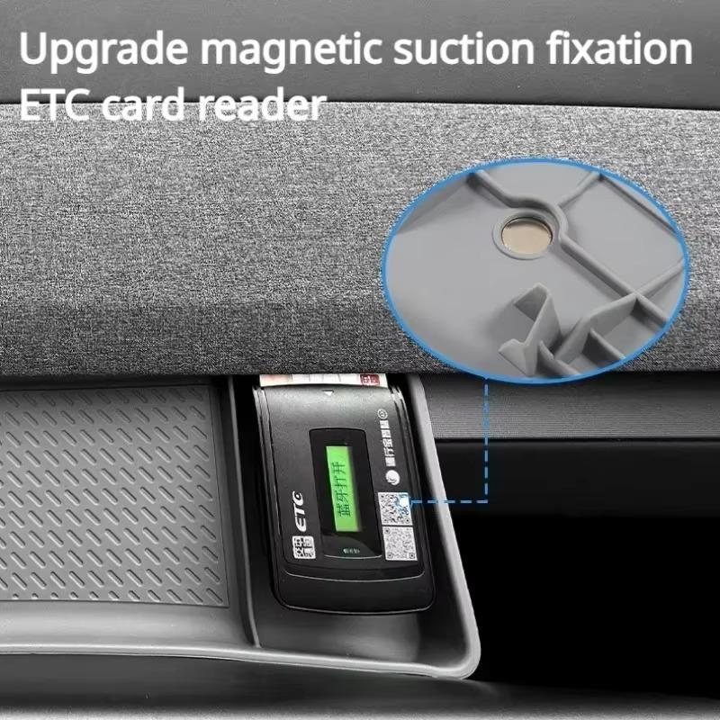 ETC Storage Box for Tesla Model 3 Highland Model Y 2025 Screen Rear Bracket Tissue Glasses Storage Organizer Tray Accessories