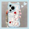 Applicable to Huawei pura70 mobile phone case, advanced sense cartoon Huawei p60pro mobile phone case design sense, cute kitten