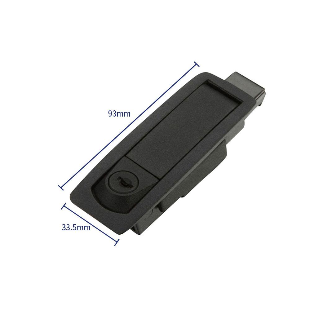Black Compression Electrical Cabinet Door Lock Zinc Alloy Push Button Latch with Key Durable Car Door Plane Locks FS