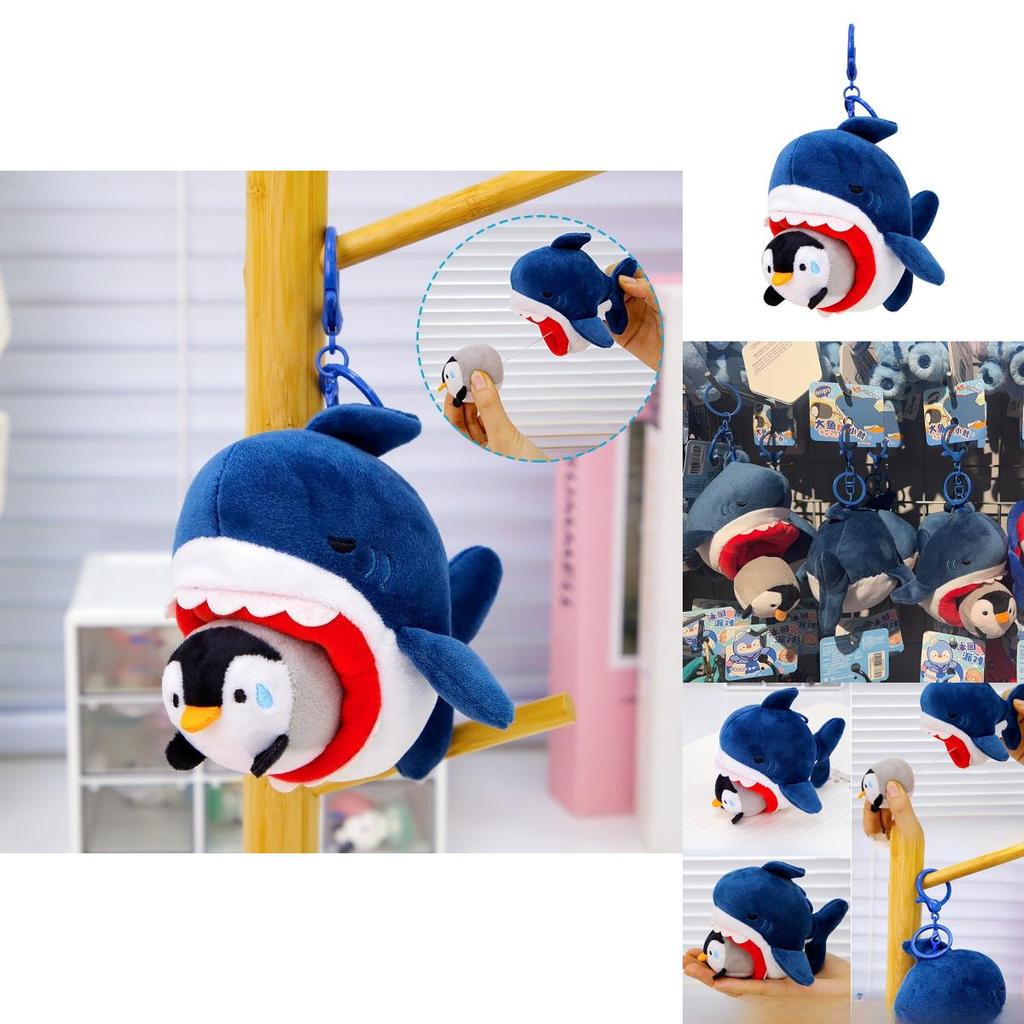 Cute Shark Keychain Plush Toy With Pull String For Kids And Collectors