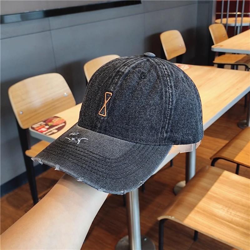 

Denim Baseball Cap With Embroidered Letters For Casual Men And Women Spring