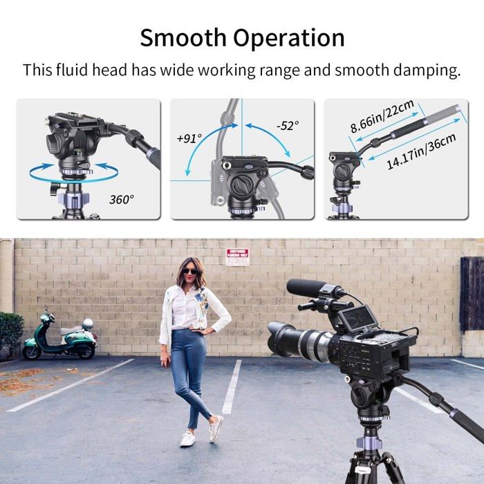 Trépied Vidéo - INNOREL - SGA-MT70CF60 - Fibre de Carbone - Compact - Tête Pan Tilt