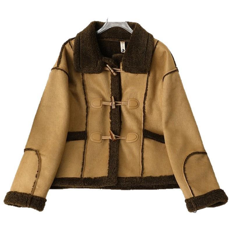 Women's Fur Integrated Jacket Women's Loose and Thin Meat-covering Warm Jacket Women's Outer Wear