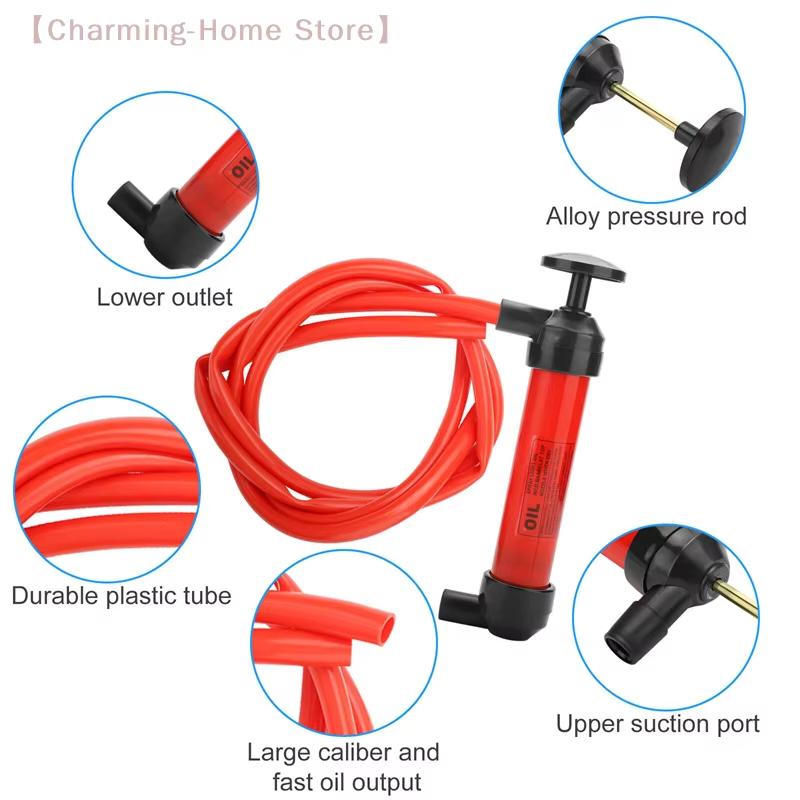 1 Set High Quality Inflatable Tube Hose Liquid Petrol Gas Transfer Car Accessories Portable Manual Pump Oil Siphon Hand Suction
