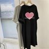 Summer Cartoon Pattern T Shirt Dress With Relaxed Fit For Casual Women