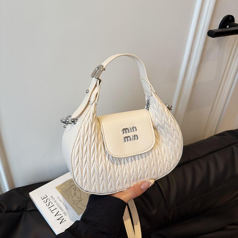 Crescent Solid Shape Color Single Shoulder Crossbody Bag Handbag Fashion Women