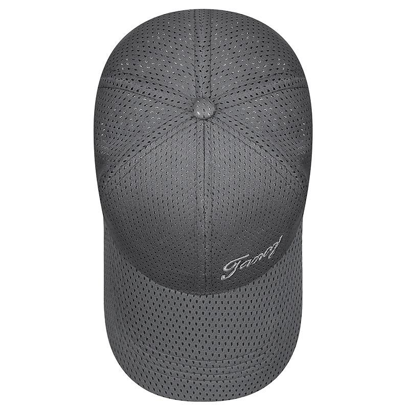 Spring Summer Cap Men's Mesh Breathable Letter Embroidery Baseball Cap Outdoor Sunshade Fishing Cap